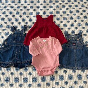 LOT of Baby Gap & Old Navy Girls Clothes Sz 0-12 Mos
